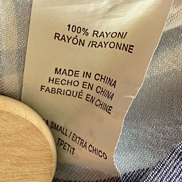 Rails Blue & Pink Plaid Rayon Button-front Shirt - Picture 8 of 8